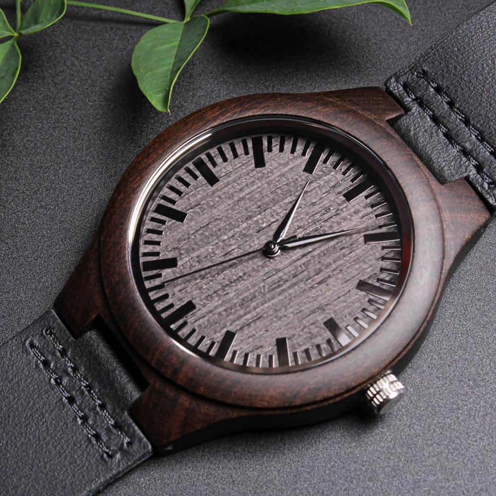 Adventures Together Last A Lifetime Unique Gift For Husband Engraved Wooden Watch