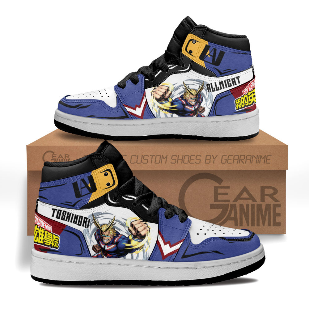 All Might Kids Sneakers Custom Anime My Hero Academia Kids Shoes