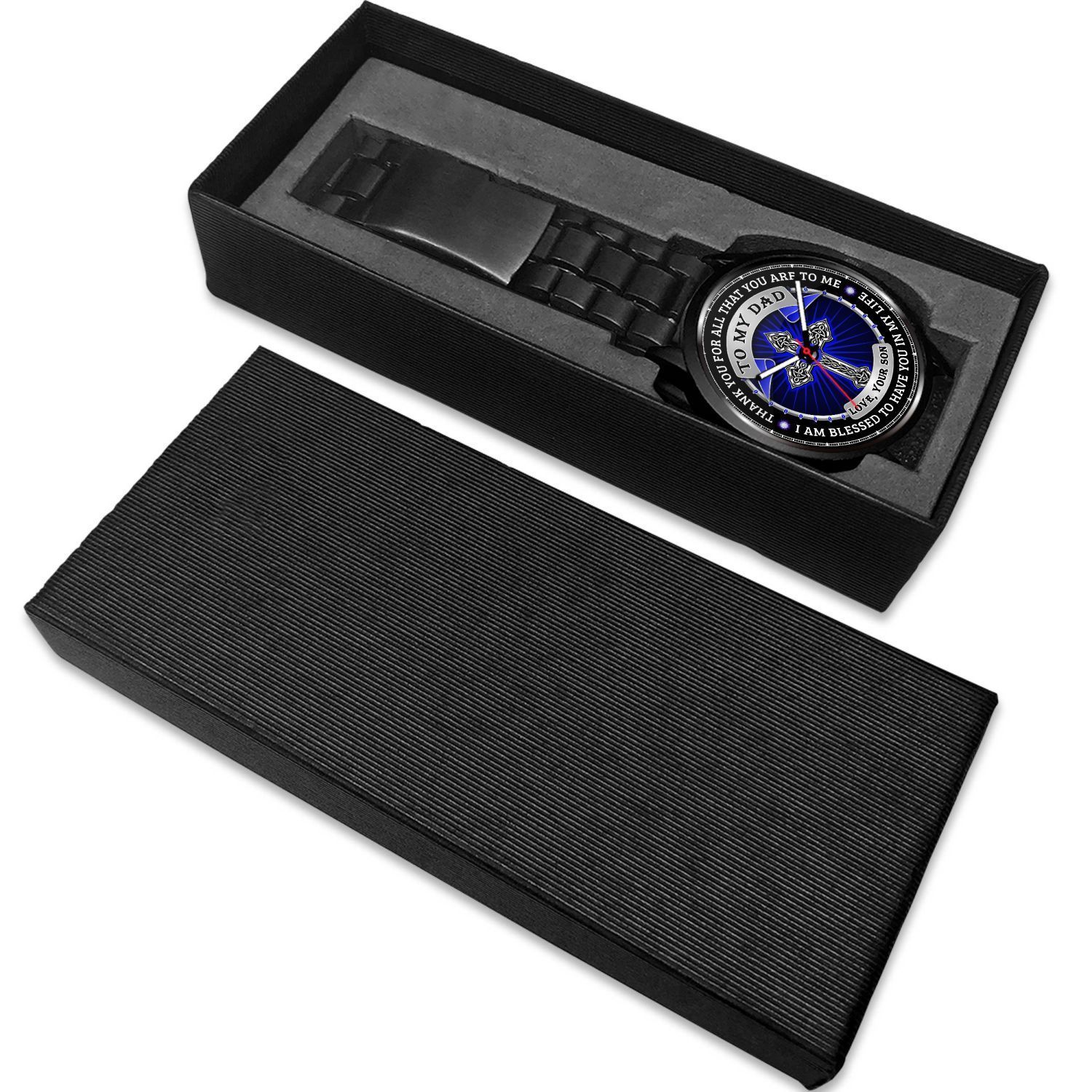 Amazing Father's Day Gift For Dad From Son Stainless Silver Men Watch