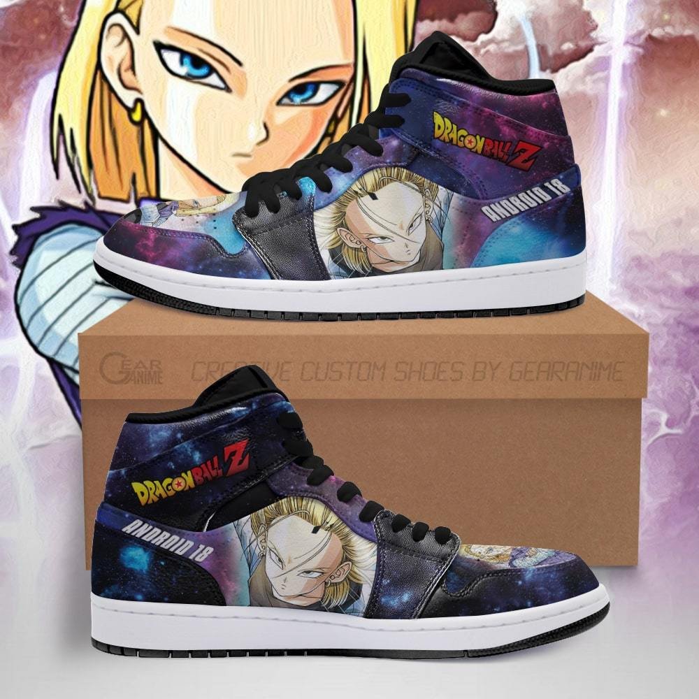 Android 18 Sneakers Galaxy Custom Dragon Ball Anime Shoes