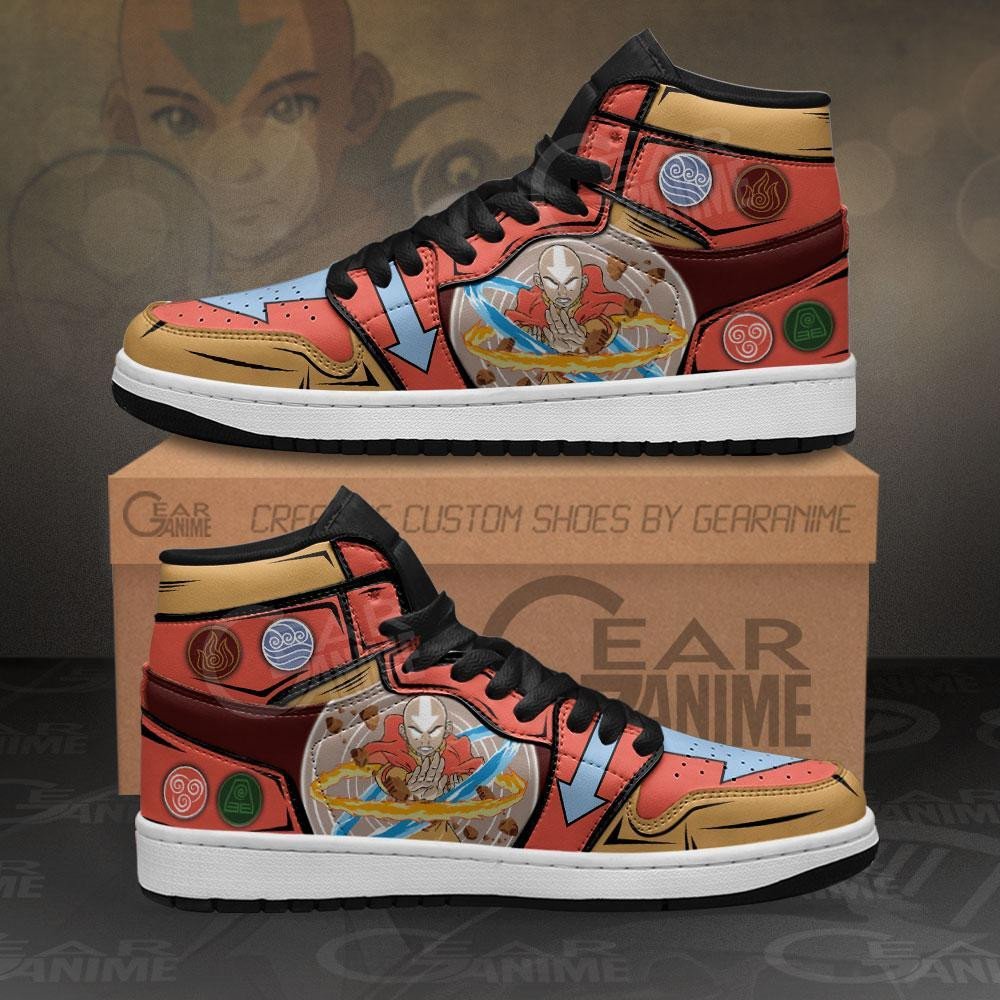Avatar Aang Sneakers Custom The Last Airbender Anime Shoes