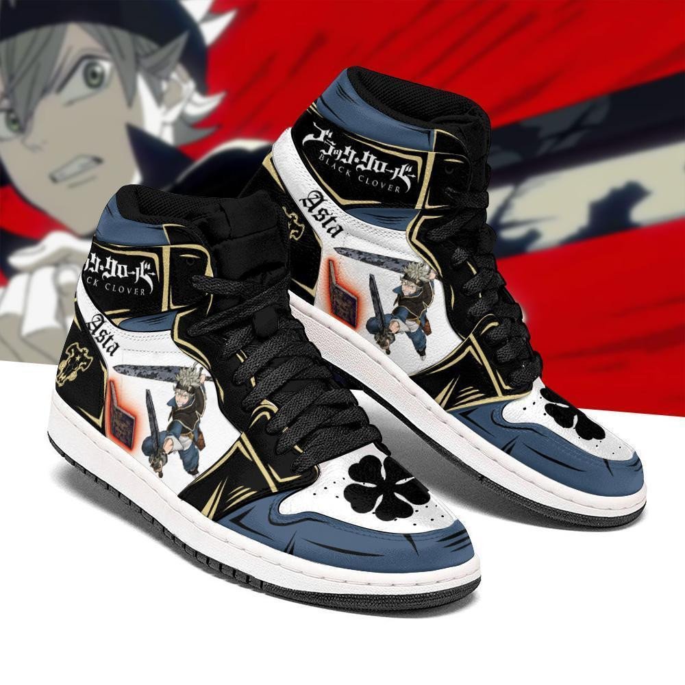 Black Bull Asta Fight Sneakers Black Clover Anime Shoes