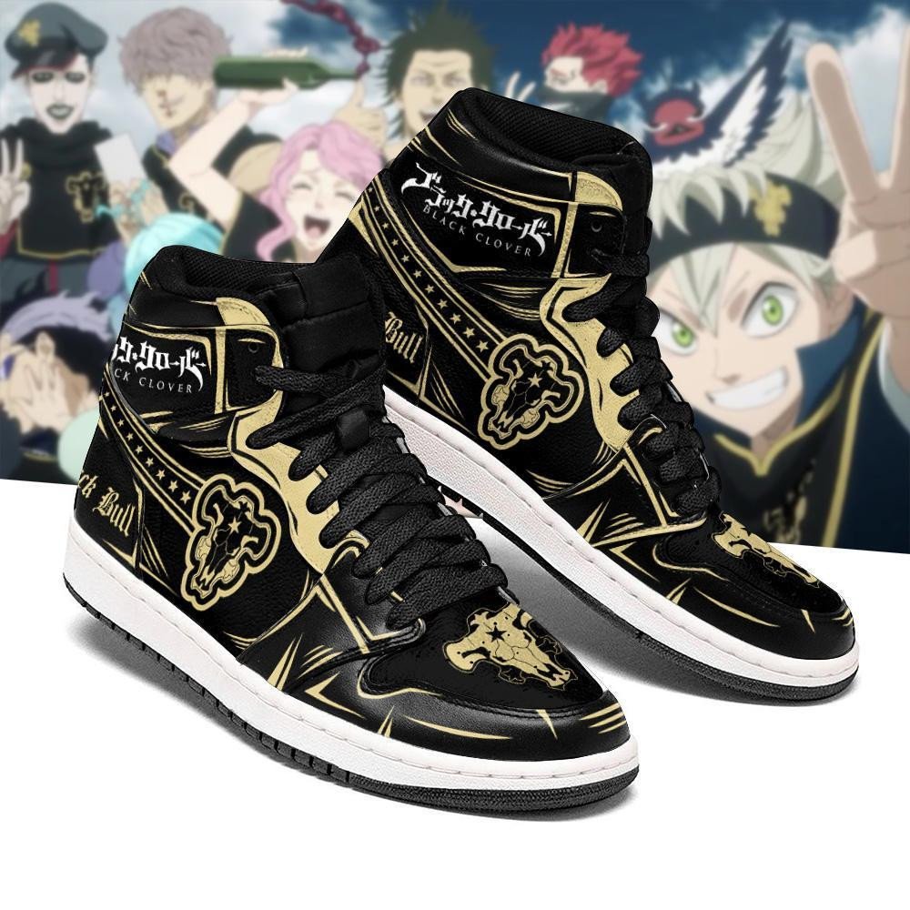 Black Bull Magic Knight Sneakers Custom Anime Black Clover Shoes