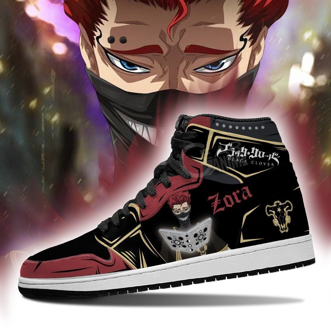 Black Bull Zora Ideale Sneakers Black Clover Anime Shoes - FavoJewelry