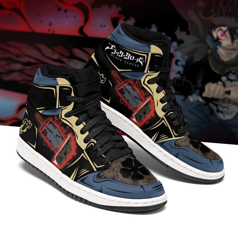 Black Clover Asta Sneakers Grimoire Sword Custom Anime Shoes