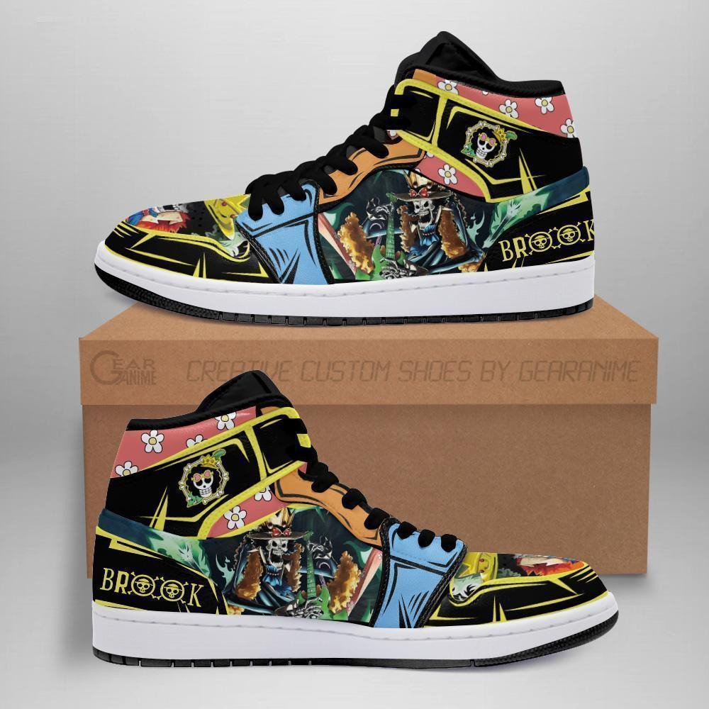 Brook Sneakers Custom Anime One Piece Shoes Gift Idea