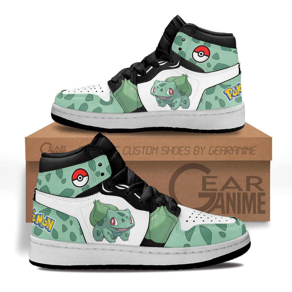 Bulbasaur Kids Sneakers Custom Anime Pokemon Kids Shoes