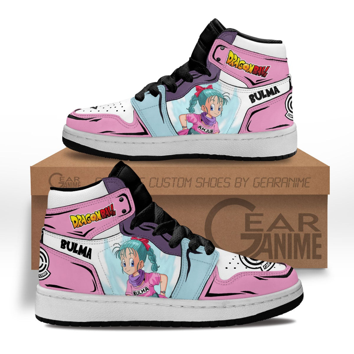 Bulma Kids Sneakers Custom Anime Dragon Ball Kids Shoes