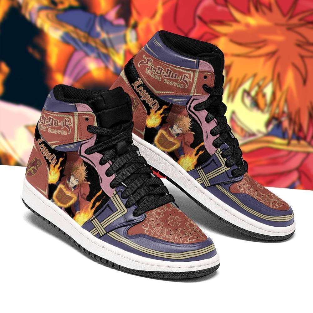 Crimson Lion Leopold Vermillion Sneakers Black Clover Anime Shoes
