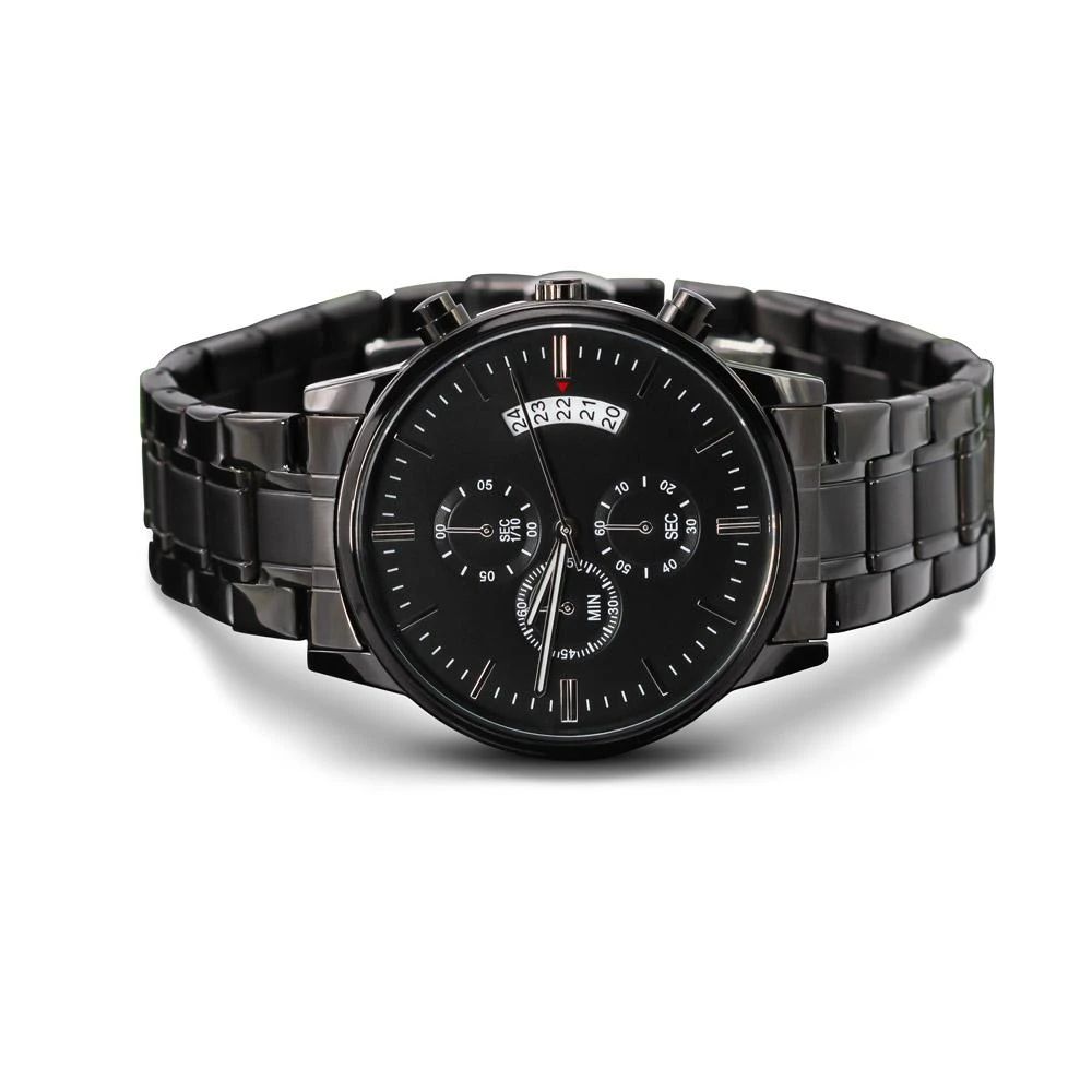 Dad You're My Favorite Engraved Customized Black Chronograph Watch
