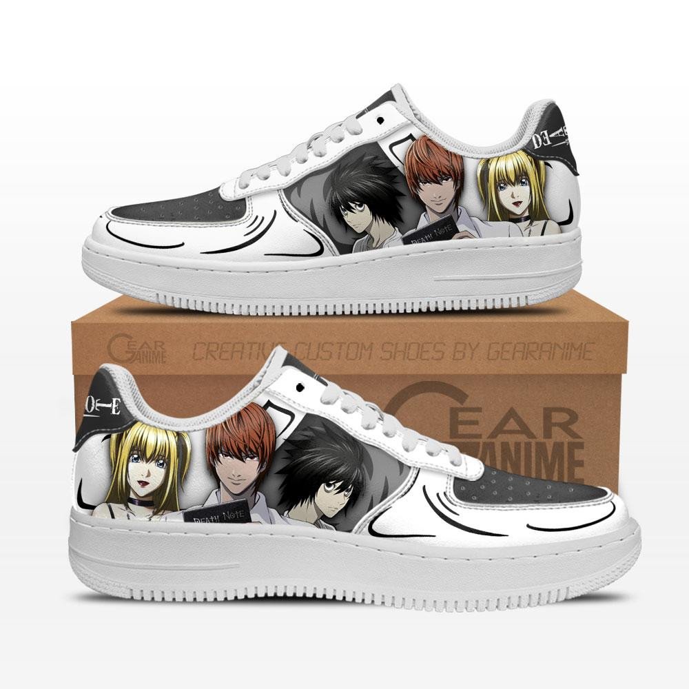 Death Note Air Sneakers Custom L Lawliet Light Yagami Misa Misa Anime Shoes