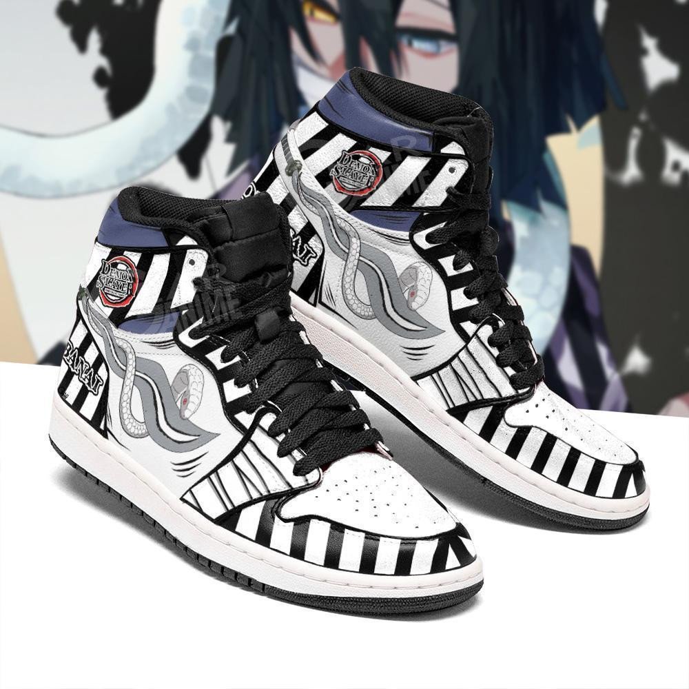 Demon Slayer Obanai Iguro Sneakers Nichirin Blade Snake Custom Anime Shoes