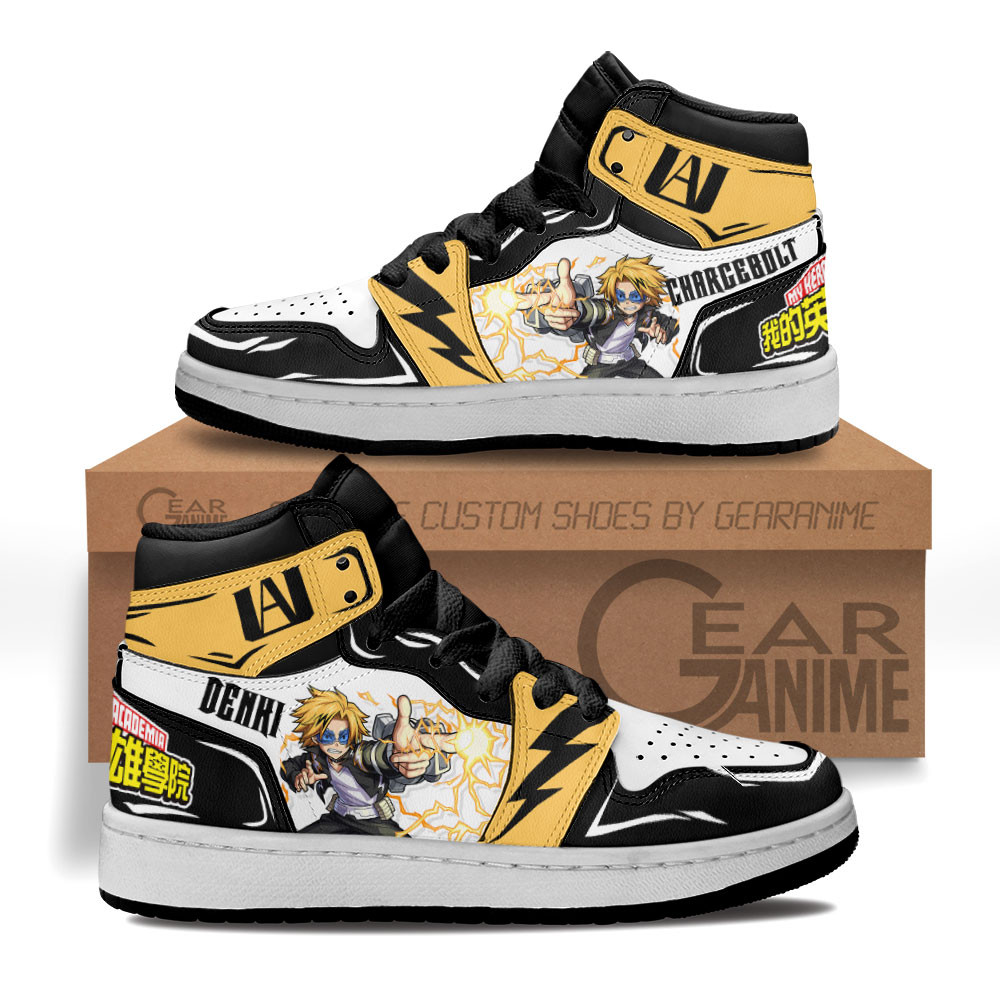 Denki Kaminari Kids Sneakers Custom Anime My Hero Academia Kids Shoes