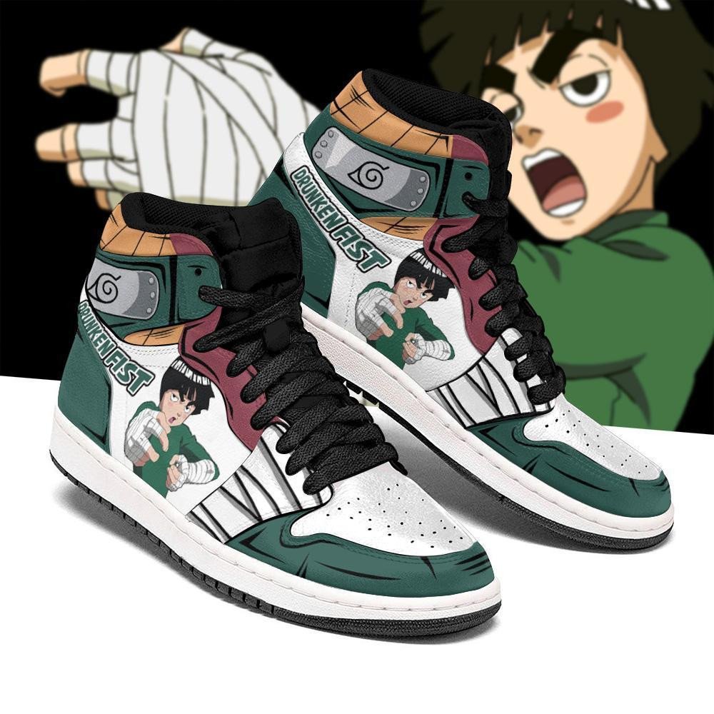 Drunken Fist Rock Lee Sneakers Custom NRT Anime Shoes