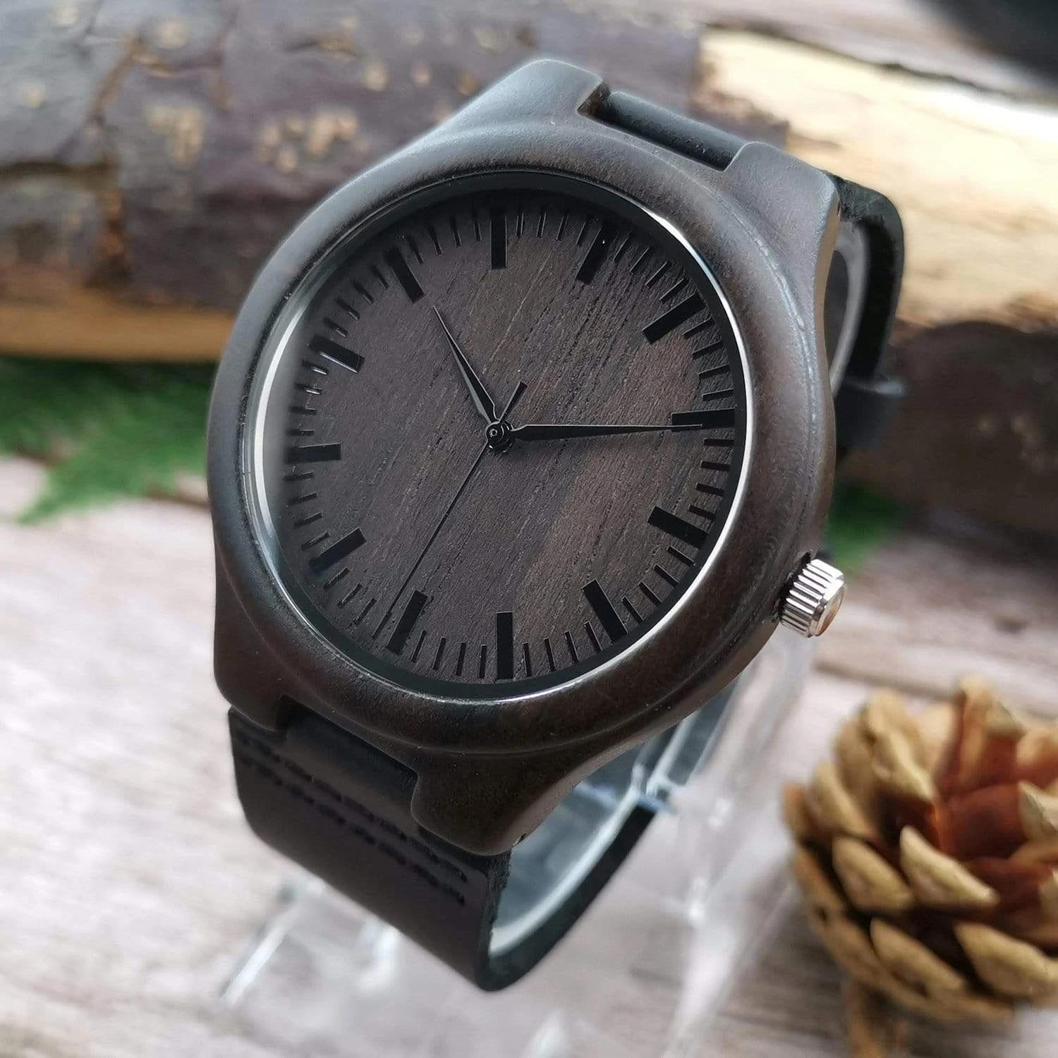 Engraved Wooden Watch Gift For Dad From Son Love You More As I Grow