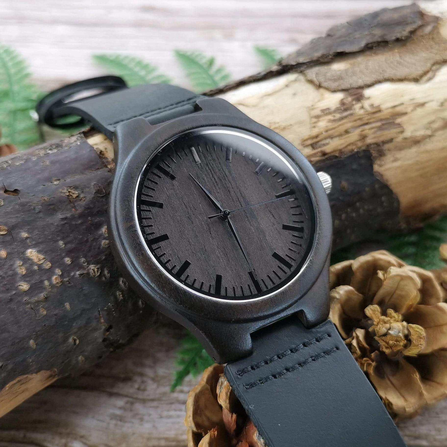 Engraved Wooden Watch Gift For Father-In-Law I Smile Because You're My Father-In-Law