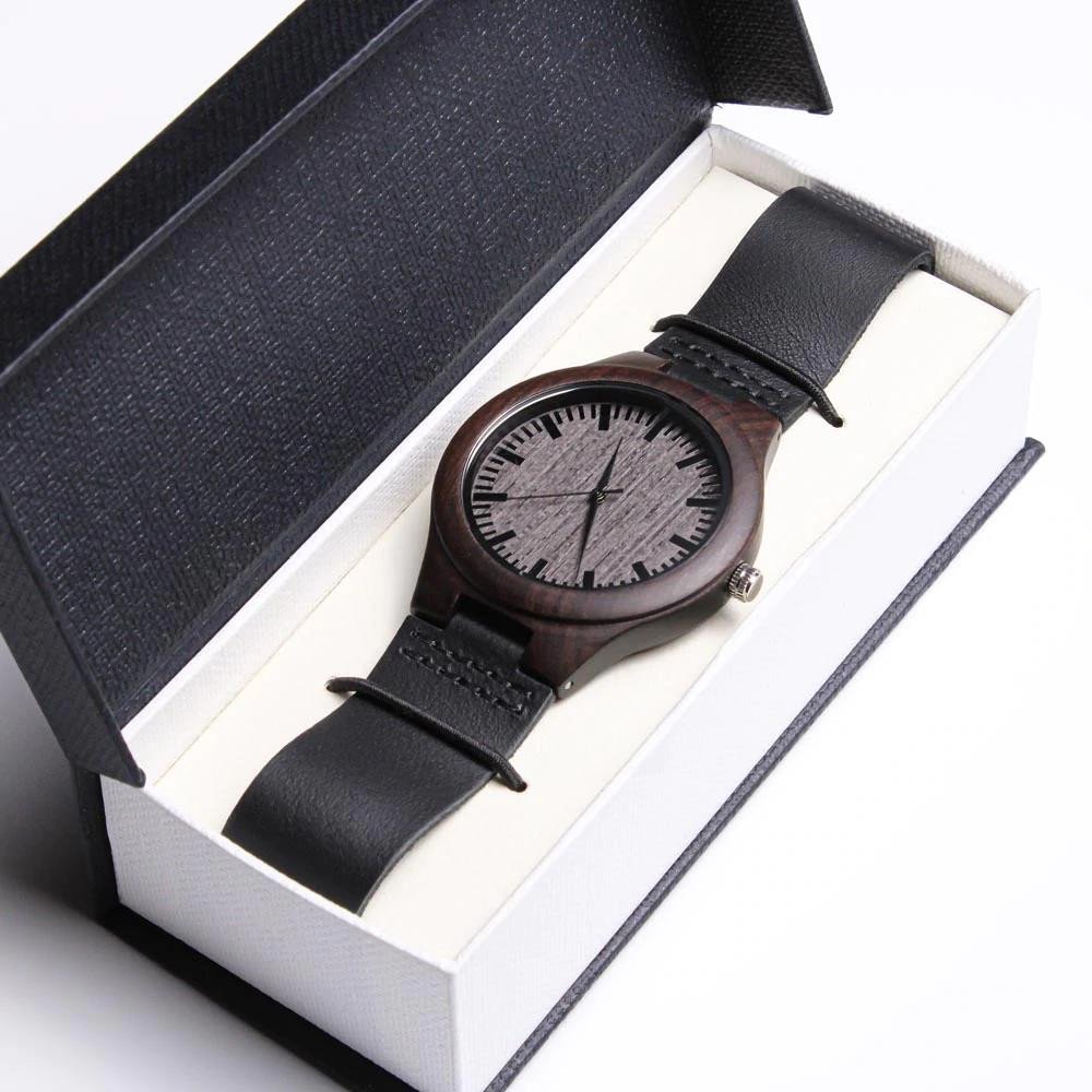 Engraved Wooden Watch Gift For Son Anything You Put Your Mind To