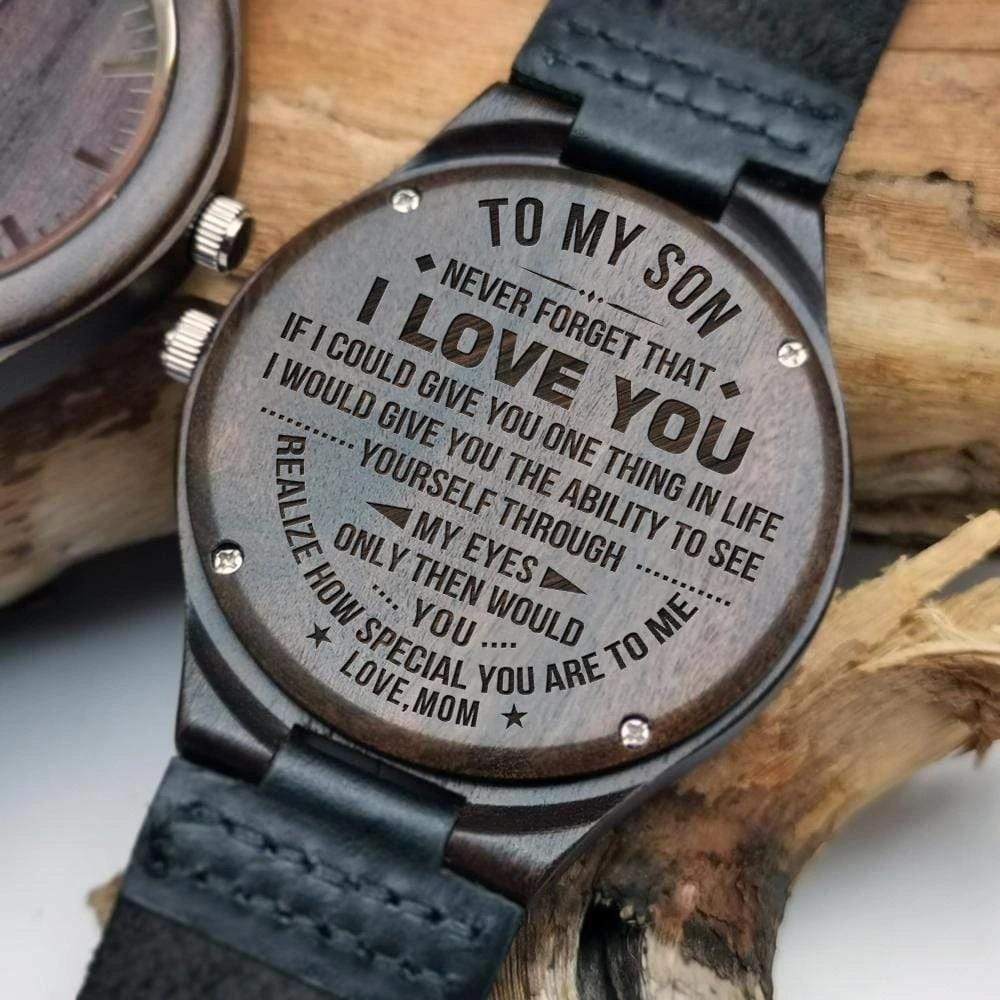 Engraved Wooden Watch Gift For Son From Mom How Special You Are To Me