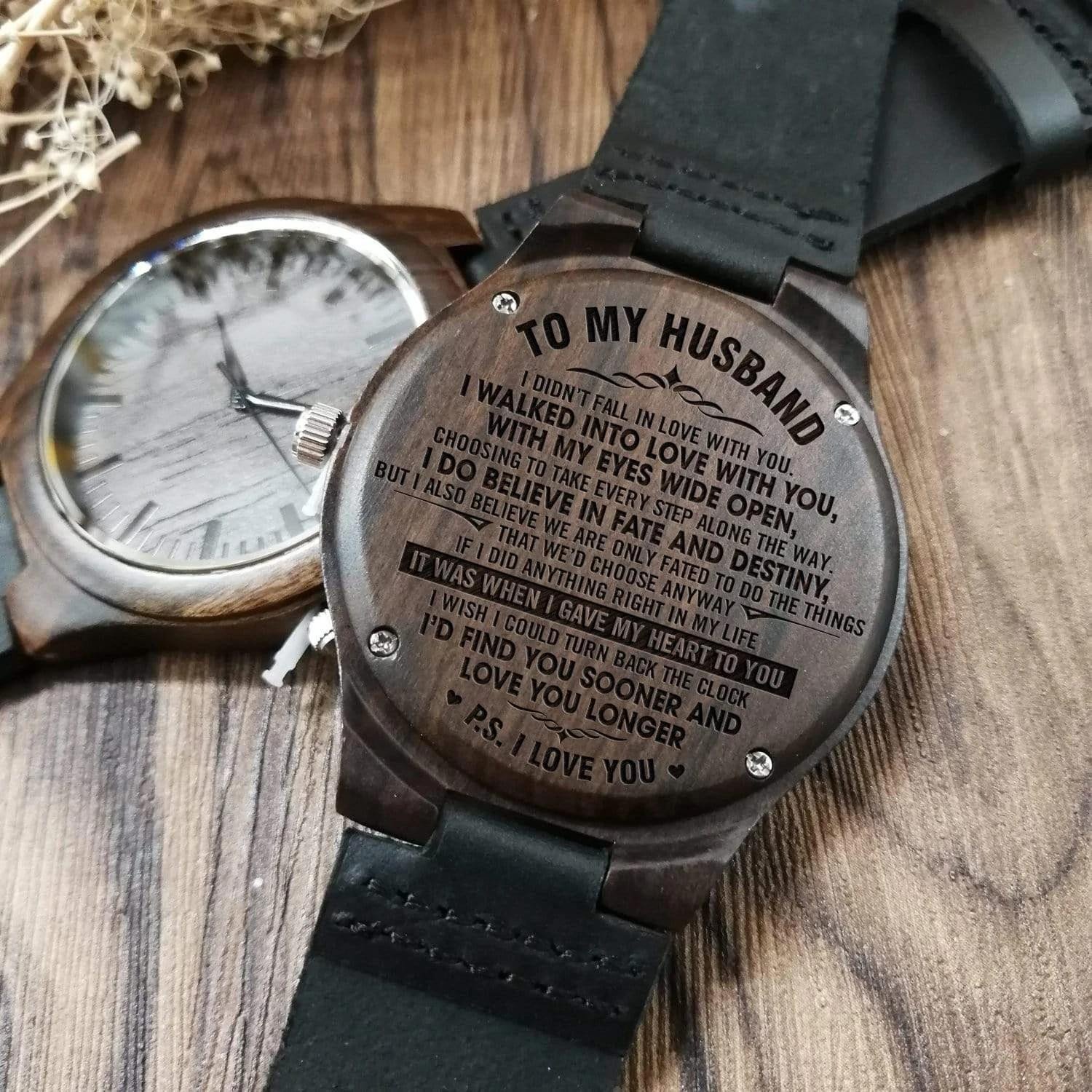 Engraved Wooden Watch Unique Gift For Husband I Do Believe In Fate And Destiny