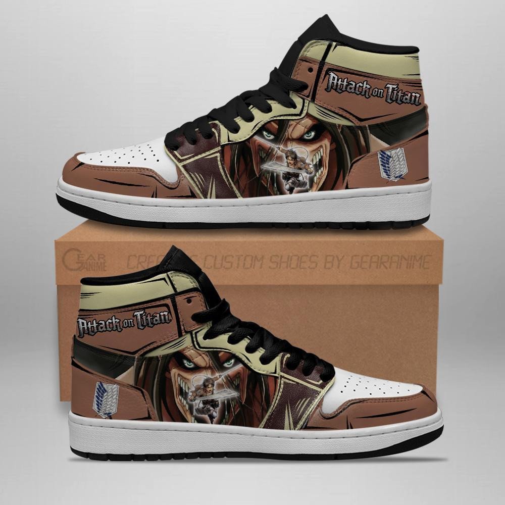 Eren Yeager Titan Sneakers Custom Attack On Titan Anime Shoes