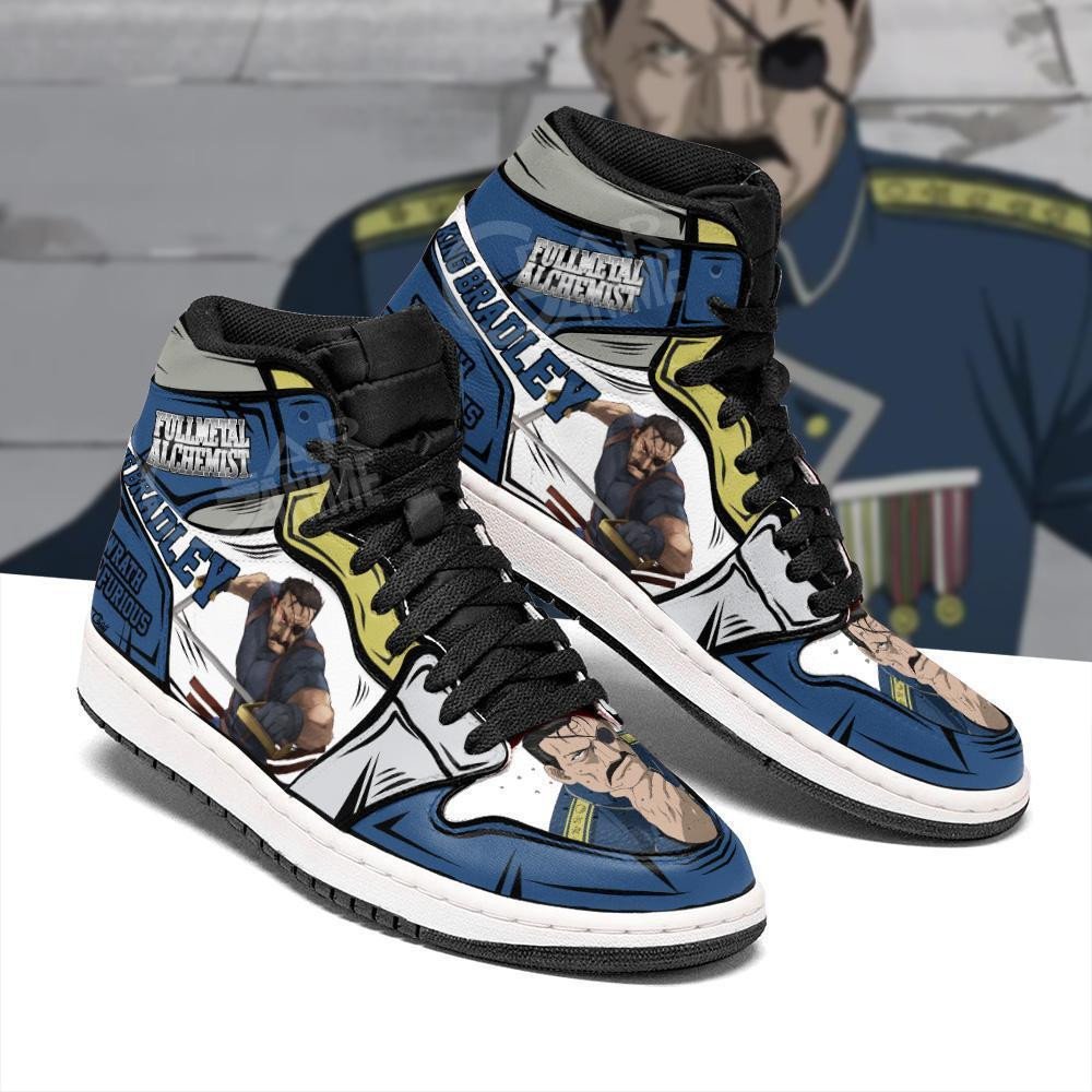 Fuhrer King Bradley Sneakers Fullmetal Alchemist Anime Shoes Fan MN05