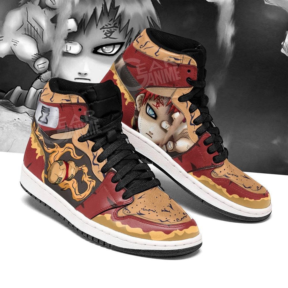 Gaara Sneakers Anime Custom Shoes Sand Village