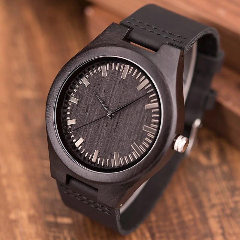 Gift For Husband How Much You Mean To Me Engraved Wooden Watch