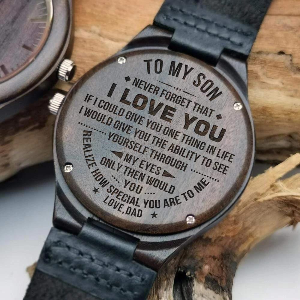 Gift For Son From Dad How Special You Are To Me Engraved Wooden Watch