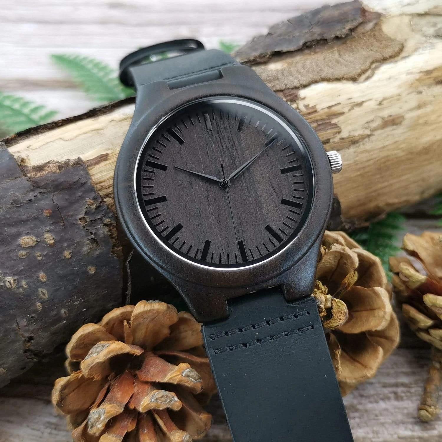 Gift For Son From Mom Always Here For You Engraved Wooden Watch