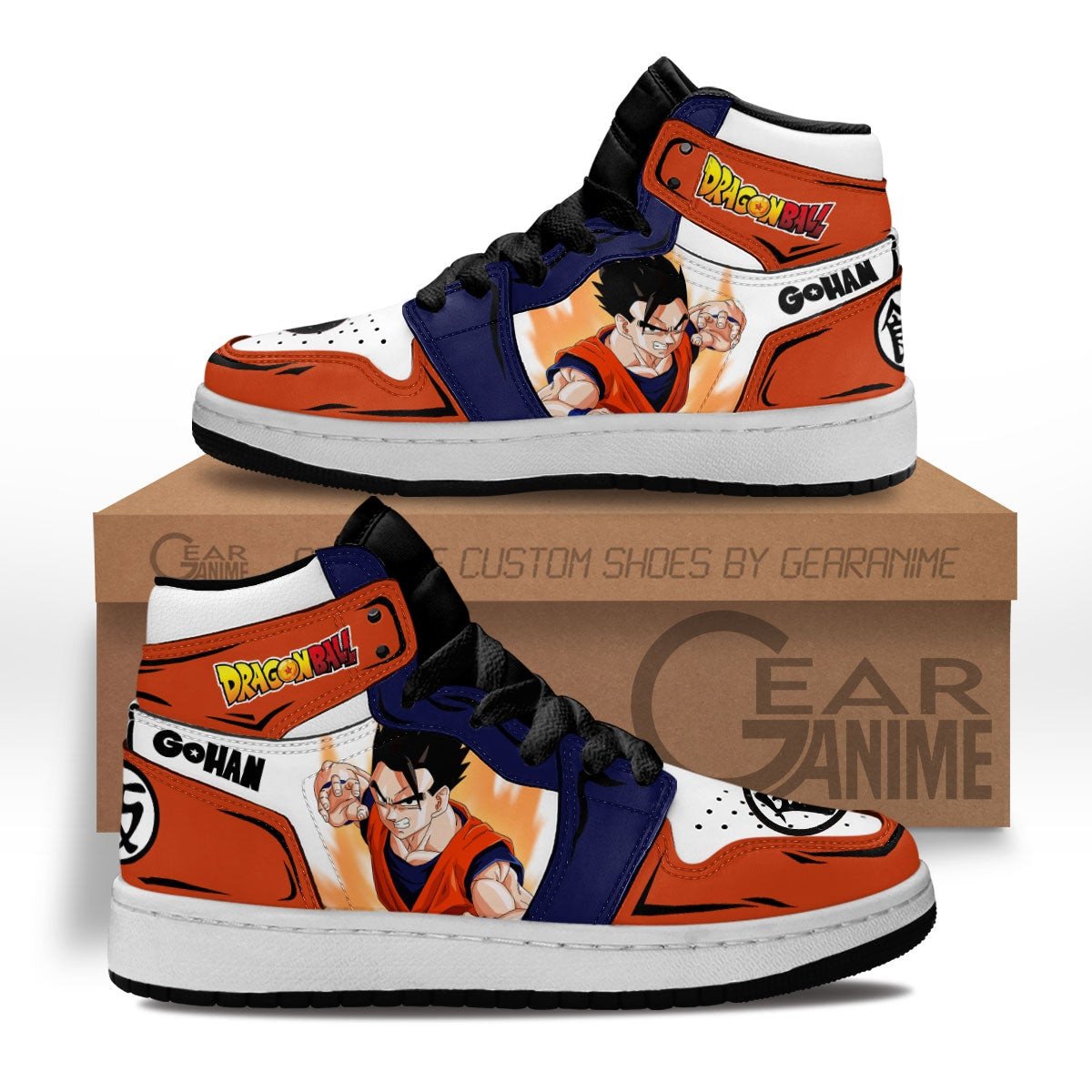 Gohan Kids Sneakers Custom Anime Dragon Ball Kids Shoes