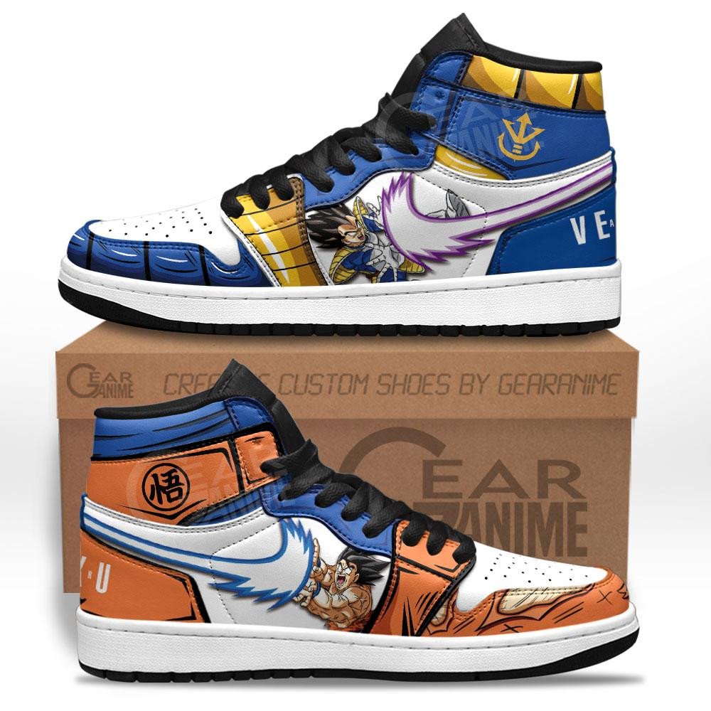 Goku And Vegeta Ki Blast Sneakers Custom Anime Dragon Ball Shoes