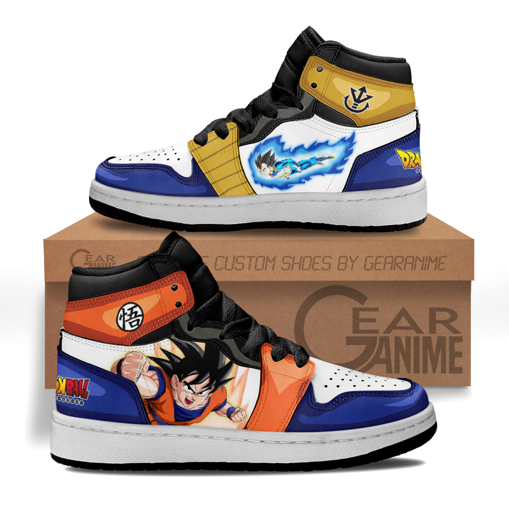 Goku and Vegeta Kids Sneakers Custom Dragon Ball Anime Kids Shoes ...