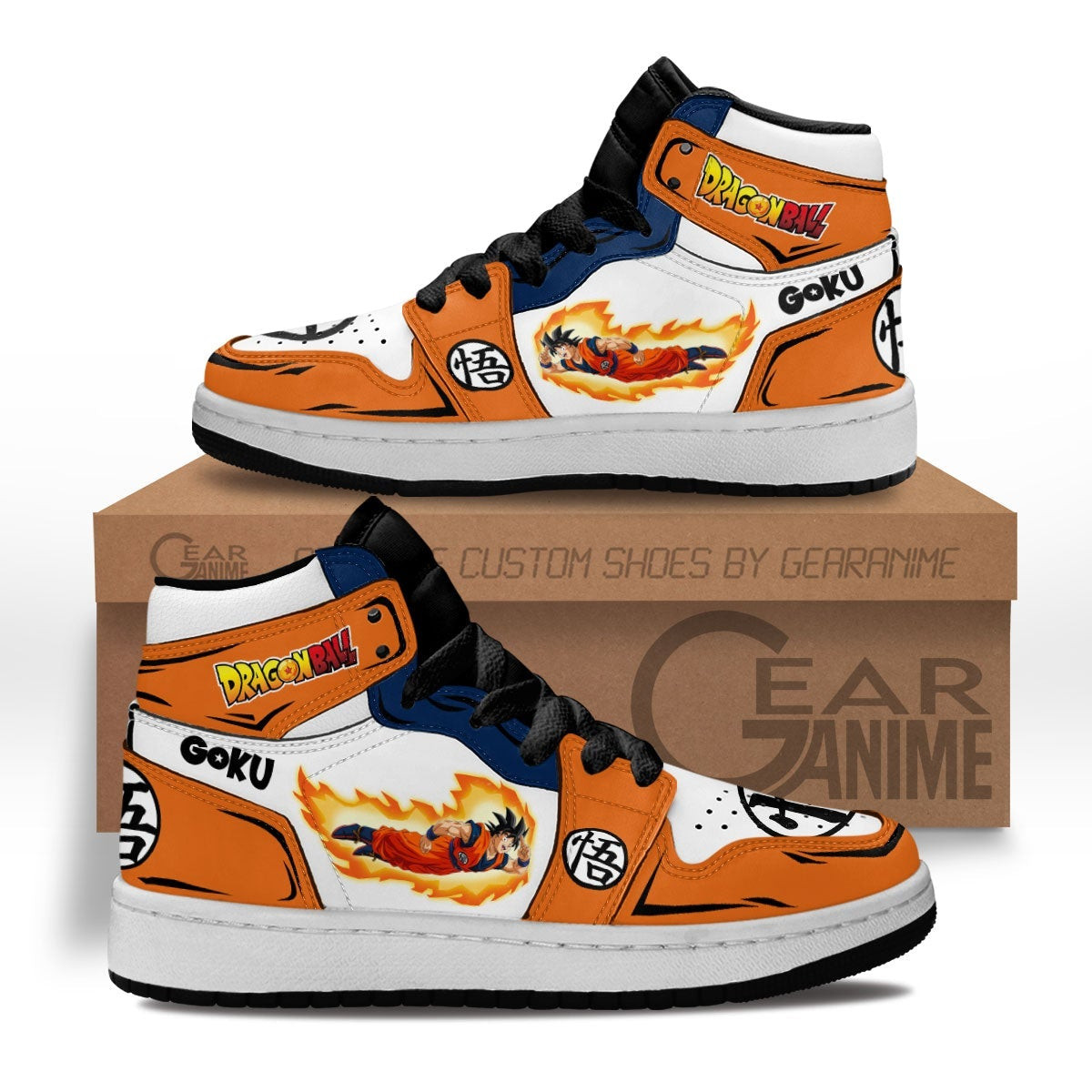 Goku Fly Kids Sneakers Custom Anime Dragon Ball Kids Shoes
