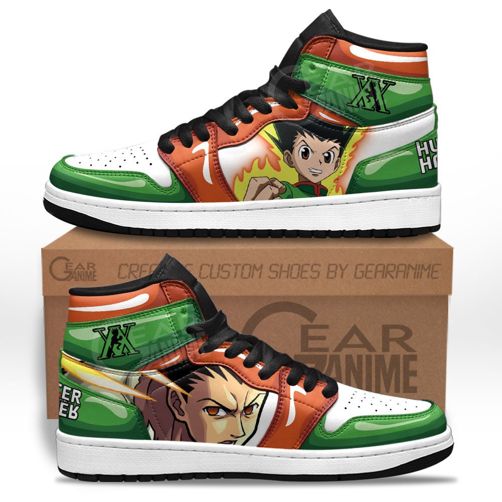 Gon Freecss Sneakers Custom Hunter X Hunter Anime Shoes For Otaku