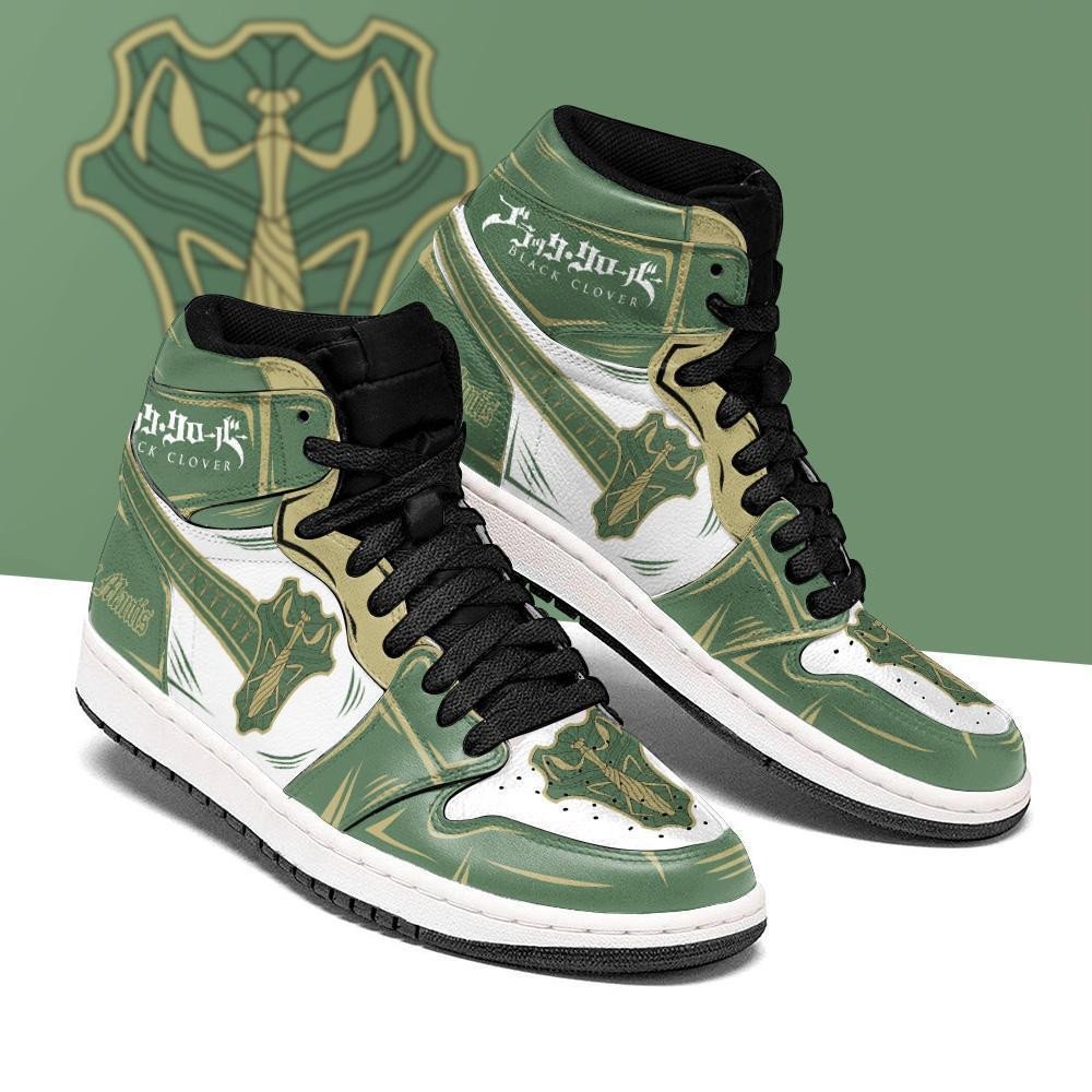 Green Mantis Magic Knight Sneakers Black Clover Sneakers Anime