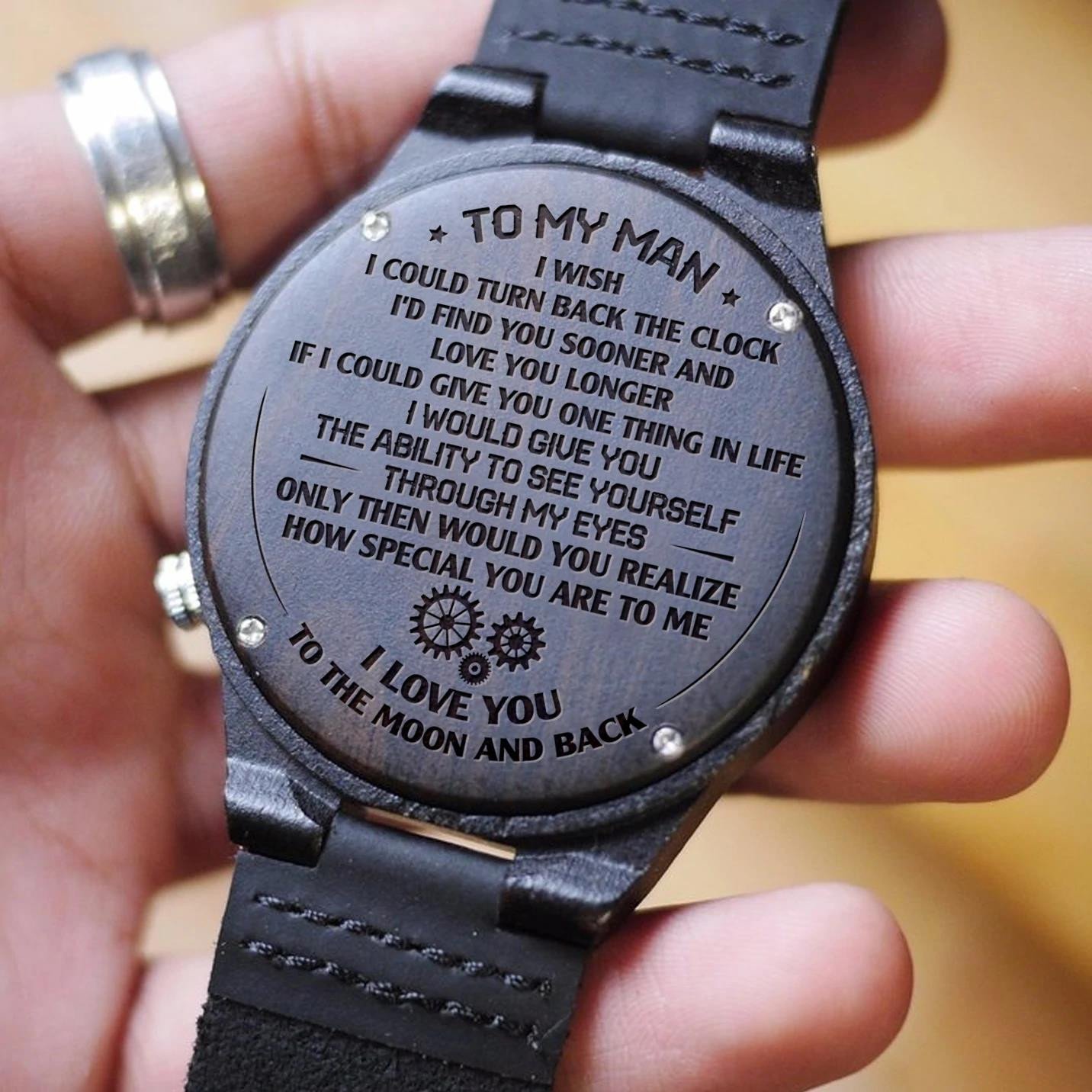 I Would Find You Sooner Engraved Wooden Watch Gift For Him