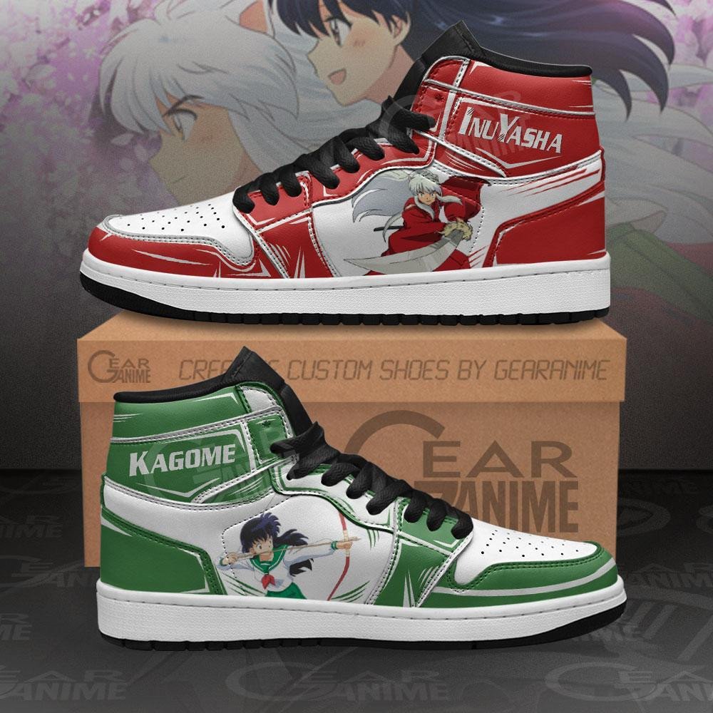 Inuyasha and Kagome Sneakers Custom Inuyasha Anime Shoes