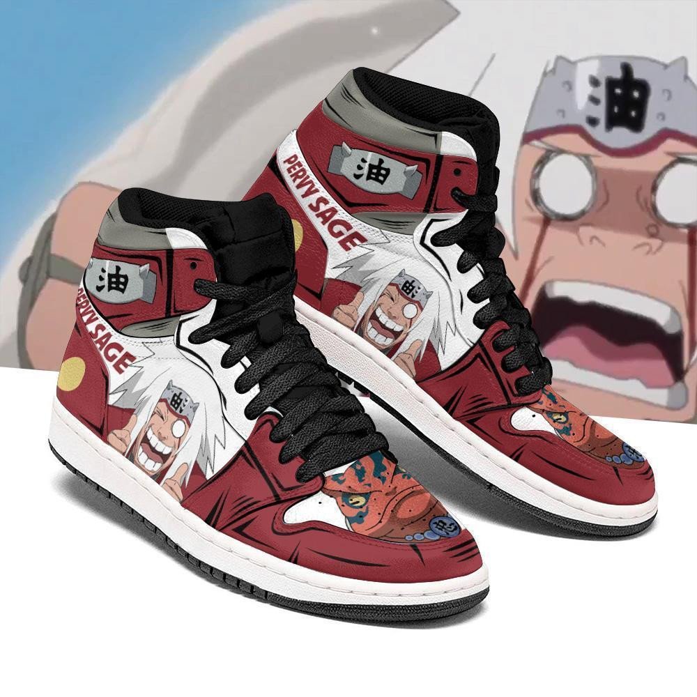 Jiraiya Pervy Sneakers Custom Funny Face Anime Shoes