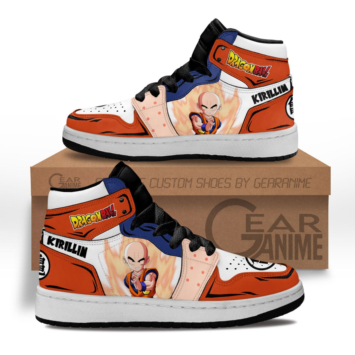 Krillin Kids Sneakers Custom Anime Dragon Ball Kids Shoes