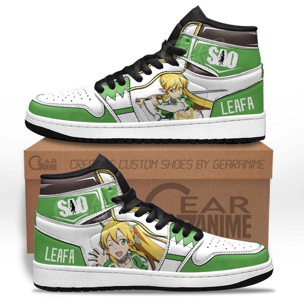 Leafa Sneakers Custom Anime Sword Art Online Shoes