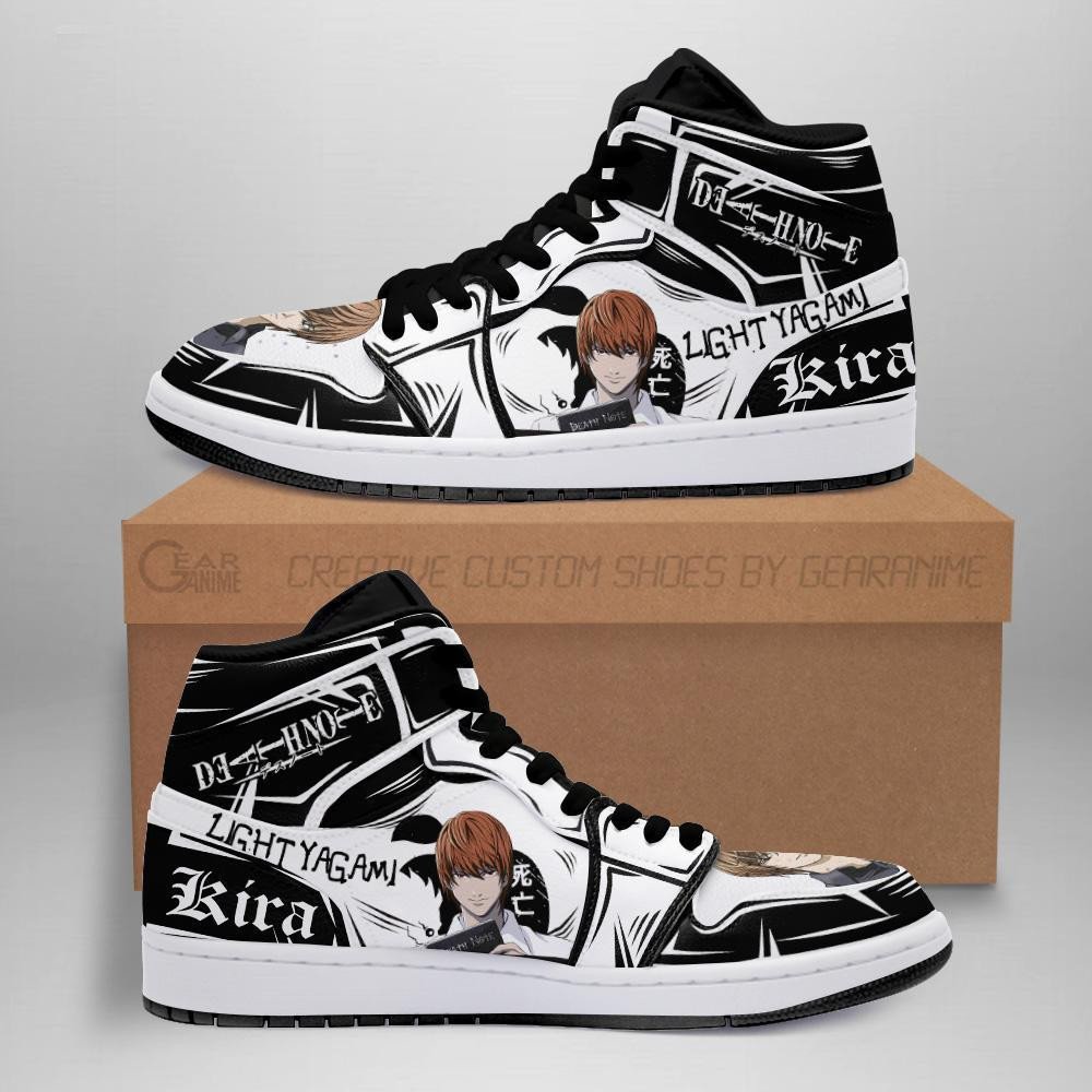 Light Yagami Sneakers Custom Death Note Anime Shoes Fan MN05