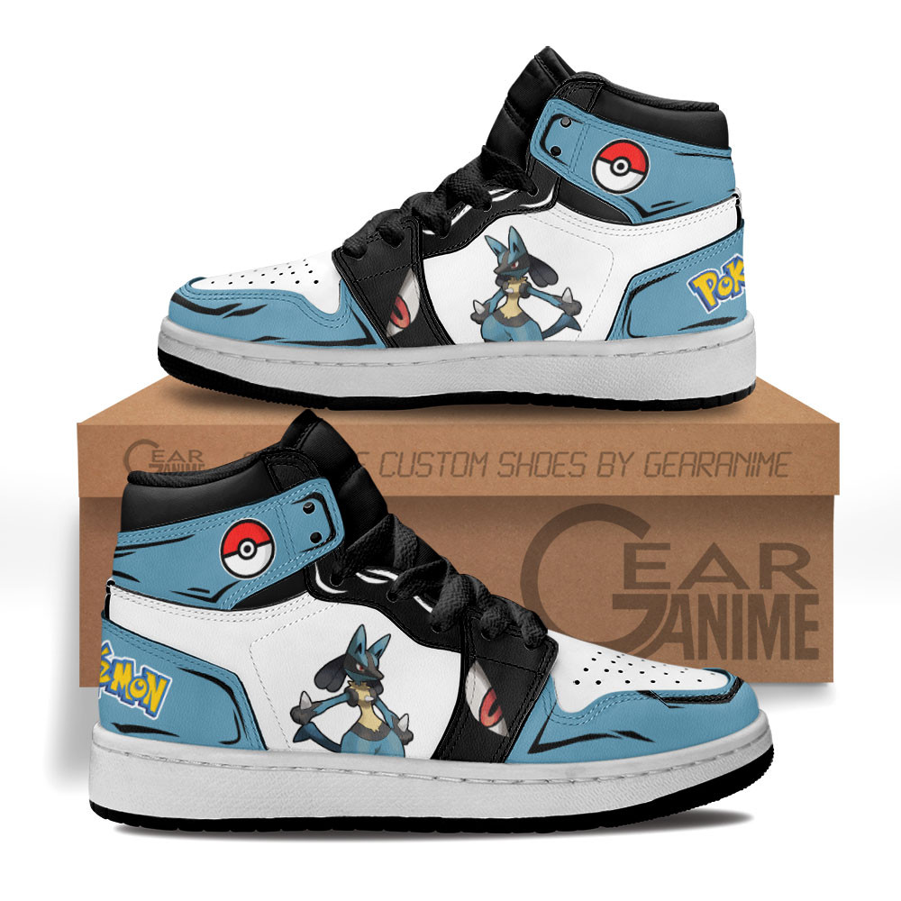 Lucario Kids Sneakers Custom Anime Pokemon Kids Shoes