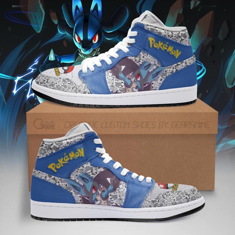 Lucario Sneakers Custom Anime Pokemon Shoes