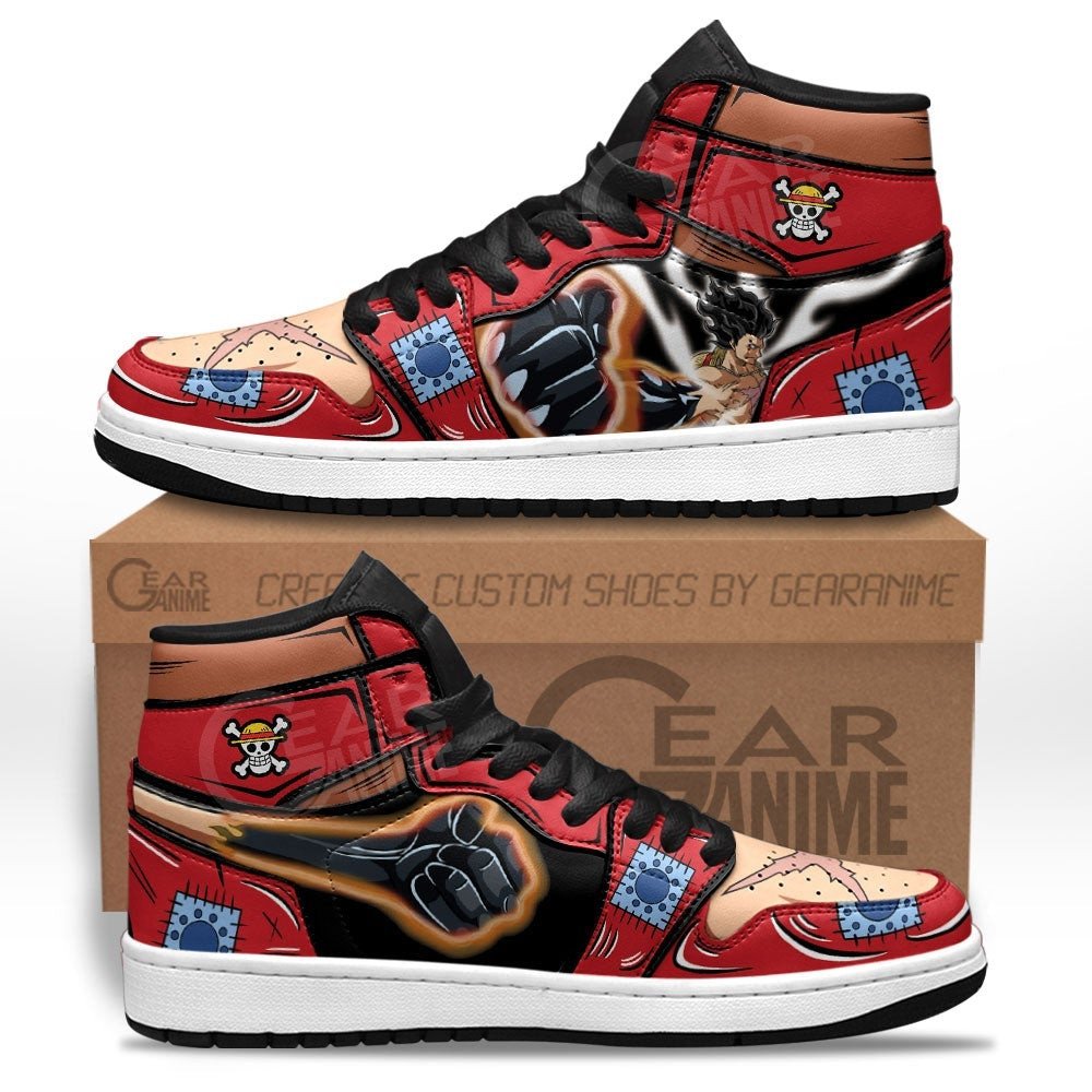 Luffy Armament Haki Sneakers Custom OP Anime Shoes