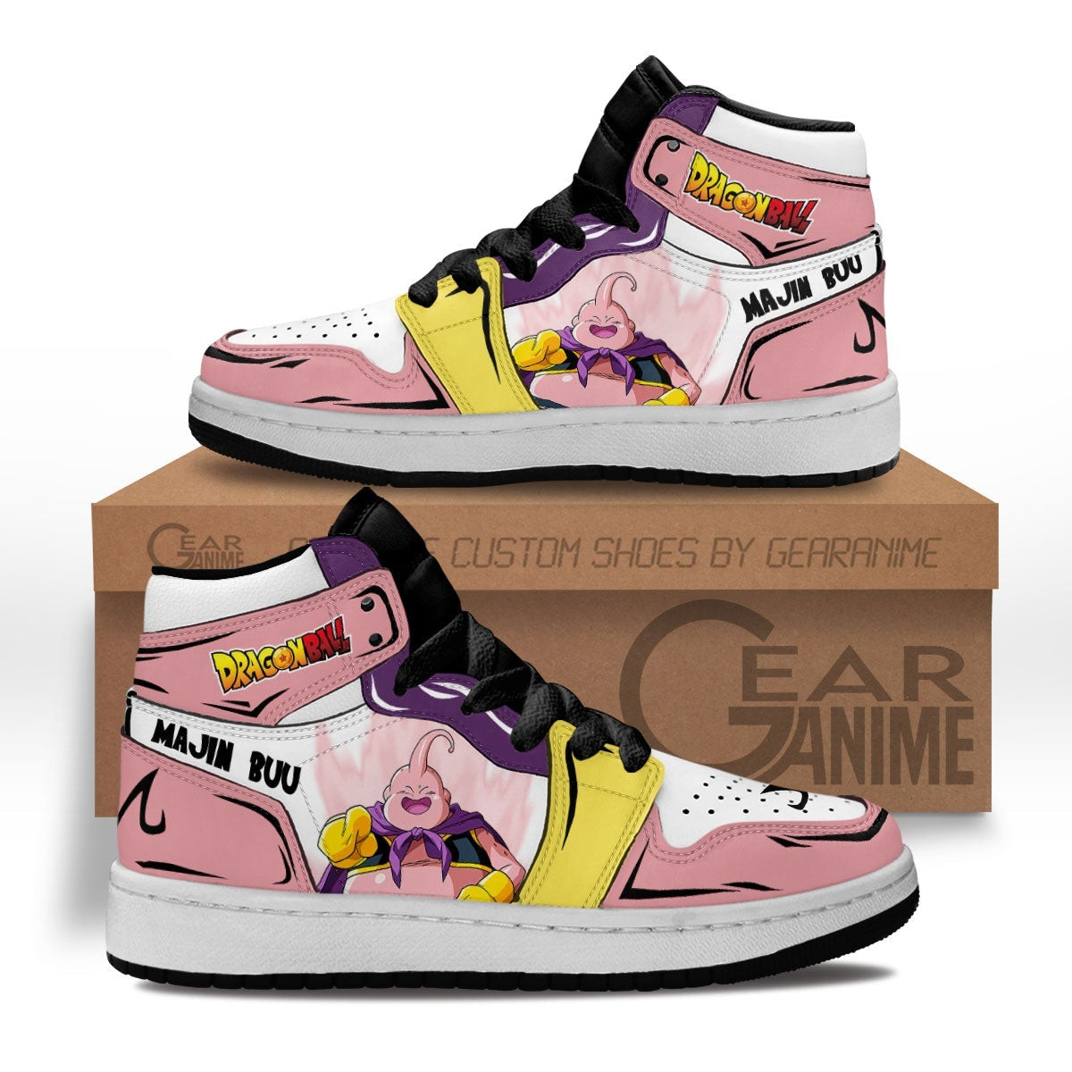 Majin Buu Kids Sneakers Custom Anime Dragon Ball Kids Shoes