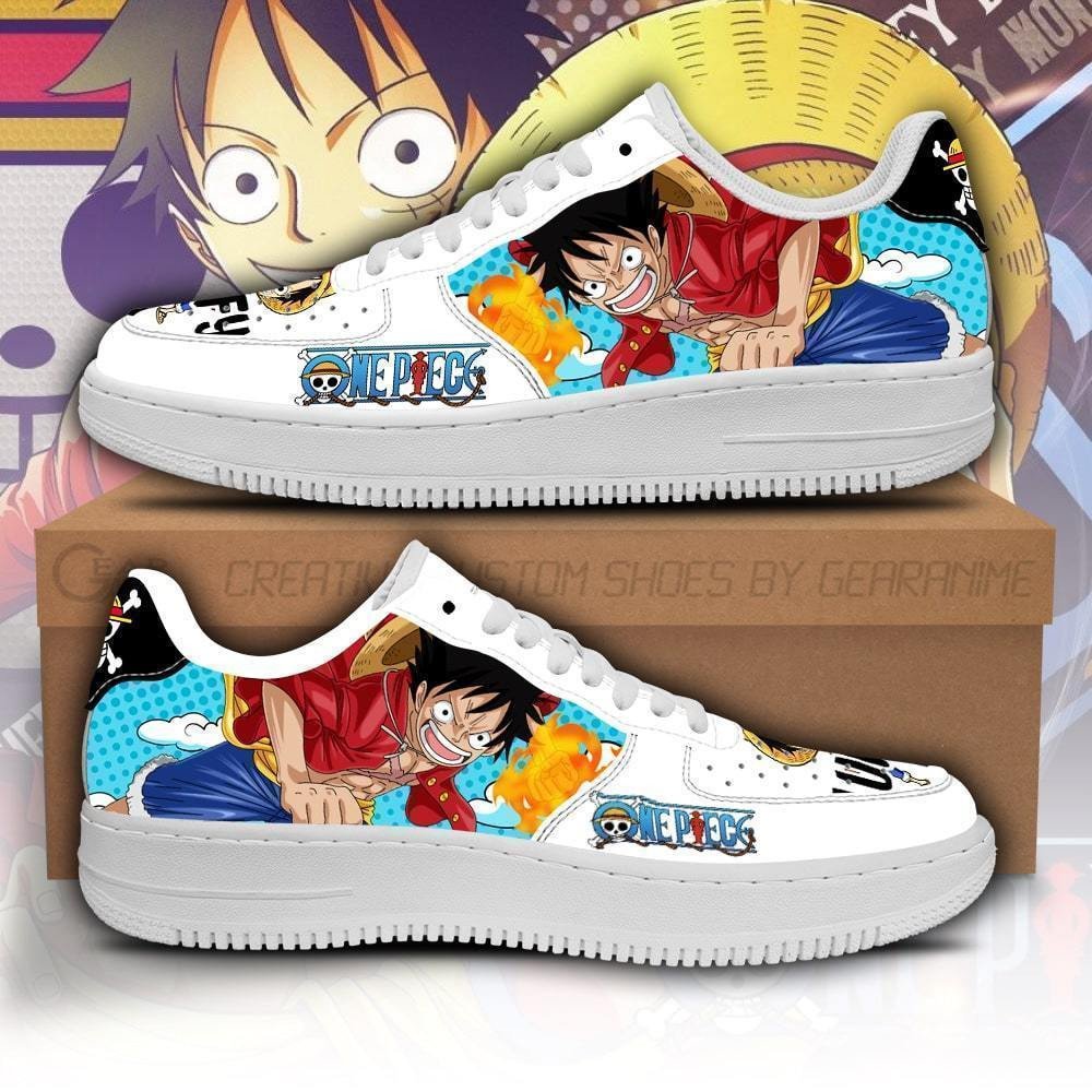 Monkey D Luffy Air Sneakers Custom Anime One Piece Shoes