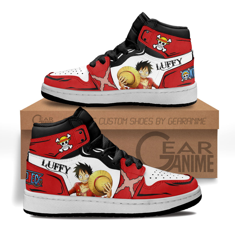 Monkey D Luffy Kids Sneakers Custom Anime One Piece Kids Shoes