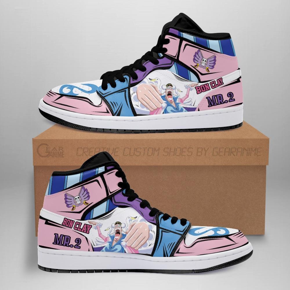 Mr 2 Bon Clay Sneakers Custom Anime One Piece Shoes