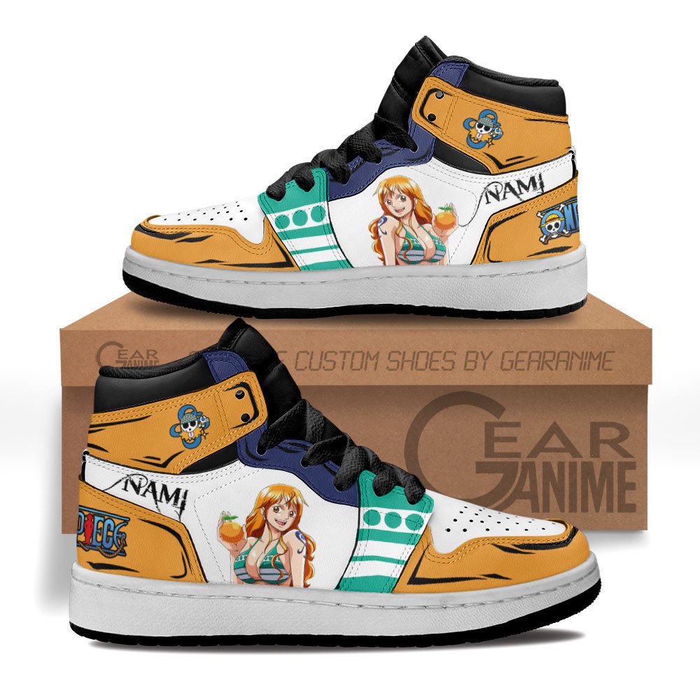 Nami Kids Sneakers Custom Anime One Piece Kids Shoes