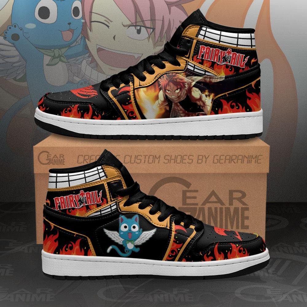 Natsu And Happy Sneakers Custom Anime Fairy Tail Shoes